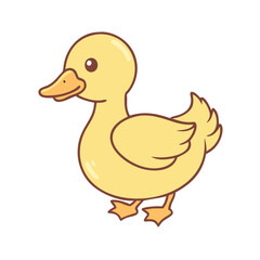 duckling vector icon, animals vector illustration - simple illustration of duckling perfect for logos, and animals-themed designs.