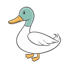 duck vector icon, animals vector illustration - simple illustration of duck perfect for logos, and animals-themed designs.