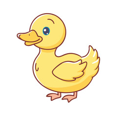 duckling vector icon, animals vector illustration - simple illustration of duckling perfect for logos, and animals-themed designs.