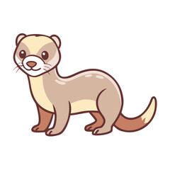 ferret vector icon, animals vector illustration - simple illustration of ferret perfect for logos, and animals-themed designs.