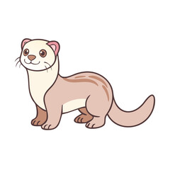 ferret vector icon, animals vector illustration - simple illustration of ferret perfect for logos, and animals-themed designs.
