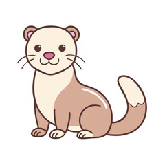 ferret vector icon, animals vector illustration - simple illustration of ferret perfect for logos, and animals-themed designs.
