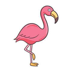 flamingo vector icon, animals vector illustration - simple illustration of flamingo perfect for logos, and animals-themed designs.