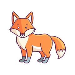 fox vector icon, animals vector illustration - simple illustration of fox perfect for logos, and animals-themed designs.