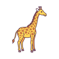 Fototapeta premium giraffe vector icon, animals vector illustration - simple illustration of giraffe perfect for logos, and animals-themed designs.