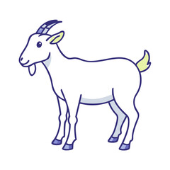 goat vector icon, animals vector illustration - simple illustration of goat perfect for logos, and animals-themed designs.