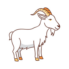 goat vector icon, animals vector illustration - simple illustration of goat perfect for logos, and animals-themed designs.