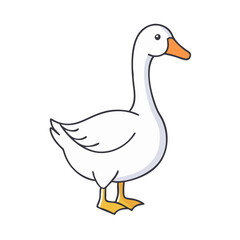 goose vector icon, animals vector illustration - simple illustration of goose perfect for logos, and animals-themed designs.