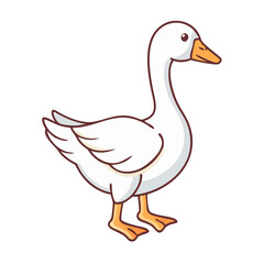 goose vector icon, animals vector illustration - simple illustration of goose perfect for logos, and animals-themed designs.