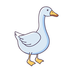 goose vector icon, animals vector illustration - simple illustration of goose perfect for logos, and animals-themed designs.
