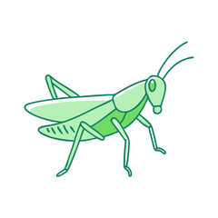 grasshopper vector icon, animals vector illustration - simple illustration of grasshopper perfect for logos, and animals-themed designs.