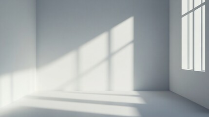 Obraz premium Tranquil Minimalist White Room With Soft Natural Lighting and Clean Simplicity