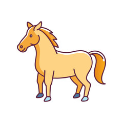 horse vector icon, animals vector illustration - simple illustration of horse perfect for logos, and animals-themed designs.