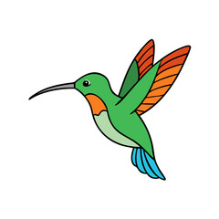 Obraz premium hummingbird vector icon, animals vector illustration - simple illustration of hummingbird perfect for logos, and animals-themed designs.