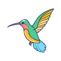 Obraz premium hummingbird vector icon, animals vector illustration - simple illustration of hummingbird perfect for logos, and animals-themed designs.
