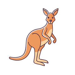 kangaroo vector icon, animals vector illustration - simple illustration of kangaroo perfect for logos, and animals-themed designs.