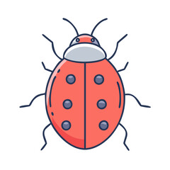 ladybug vector icon, animals vector illustration - simple illustration of ladybug perfect for logos, and animals-themed designs.