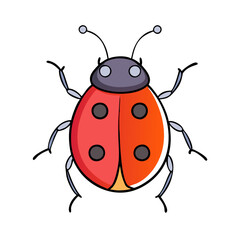 ladybug vector icon, animals vector illustration - simple illustration of ladybug perfect for logos, and animals-themed designs.
