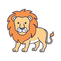 lion vector icon, animals vector illustration - simple illustration of lion perfect for logos, and animals-themed designs.