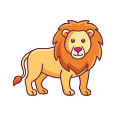 lion vector icon, animals vector illustration - simple illustration of lion perfect for logos, and animals-themed designs.