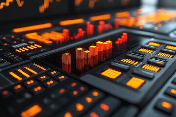 A futuristic digital technology photo of business networking icon concept as show symbolizing growth in financial health or sustainability. Bright tone, pastel background.