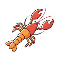 lobster vector icon, animals vector illustration - simple illustration of lobster perfect for logos, and animals-themed designs.