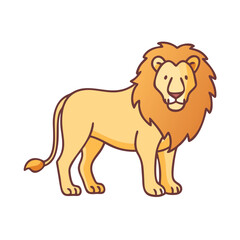 lion vector icon, animals vector illustration - simple illustration of lion perfect for logos, and animals-themed designs.
