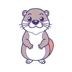 otter vector icon, animals vector illustration - simple illustration of otter perfect for logos, and animals-themed designs.
