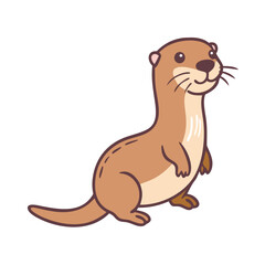 otter vector icon, animals vector illustration - simple illustration of otter perfect for logos, and animals-themed designs.