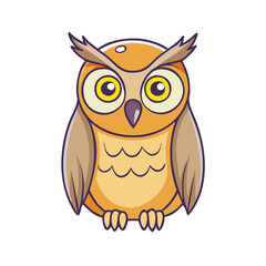 owl vector icon, animals vector illustration - simple illustration of owl perfect for logos, and animals-themed designs.