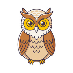 owl vector icon, animals vector illustration - simple illustration of owl perfect for logos, and animals-themed designs.