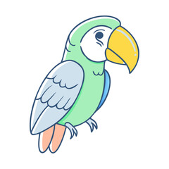 parrot vector icon, animals vector illustration - simple illustration of parrot perfect for logos, and animals-themed designs.