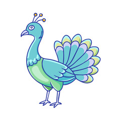 peacock vector icon, animals vector illustration - simple illustration of peacock perfect for logos, and animals-themed designs.