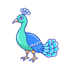 peacock vector icon, animals vector illustration - simple illustration of peacock perfect for logos, and animals-themed designs.