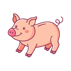 pig vector icon, animals vector illustration - simple illustration of pig perfect for logos, and animals-themed designs.