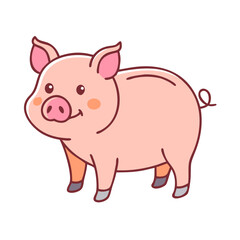 pig vector icon, animals vector illustration - simple illustration of pig perfect for logos, and animals-themed designs.