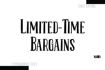 Sale Text Banner Design Typography Template  Limited-Time Bargain