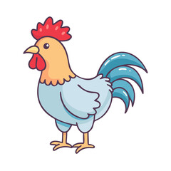 rooster vector icon, animals vector illustration - simple illustration of rooster perfect for logos, and animals-themed designs.