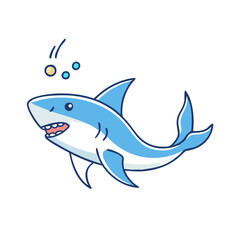 shark vector icon, animals vector illustration - simple illustration of shark perfect for logos, and animals-themed designs.