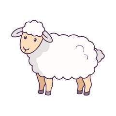 sheep vector icon, animals vector illustration - simple illustration of sheep perfect for logos, and animals-themed designs.