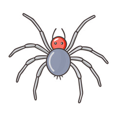 spider vector icon, animals vector illustration - simple illustration of spider perfect for logos, and animals-themed designs.