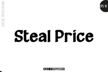 Special Offer Template Design Banner Typography Text Steal Price
