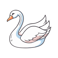 swan vector icon, animals vector illustration - simple illustration of swan perfect for logos, and animals-themed designs.