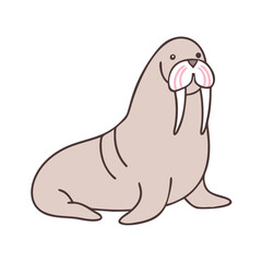 walrus vector icon, animals vector illustration - simple illustration of walrus perfect for logos, and animals-themed designs.
