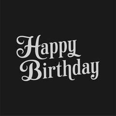 Creative 'Happy Birthday' Written Text Typography in Vector Template, Colorful and Joyful Design for Birthday Wishes, Greeting Cards, and Celebration Projects