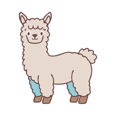 alpaca vector icon, animals vector illustration - simple illustration of alpaca perfect for logos, and animals-themed designs.