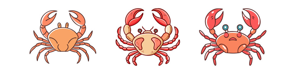 crab vector icon, animals vector illustration - simple illustration of crab perfect for logos, and animals-themed designs.