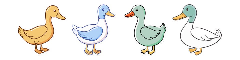 duck vector icon, animals vector illustration - simple illustration of duck perfect for logos, and animals-themed designs.