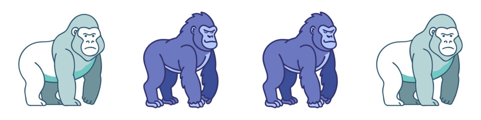 gorilla vector icon, animals vector illustration - simple illustration of gorilla perfect for logos, and animals-themed designs.