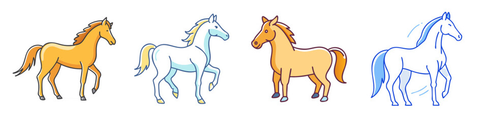 horse vector icon, animals vector illustration - simple illustration of horse perfect for logos, and animals-themed designs.